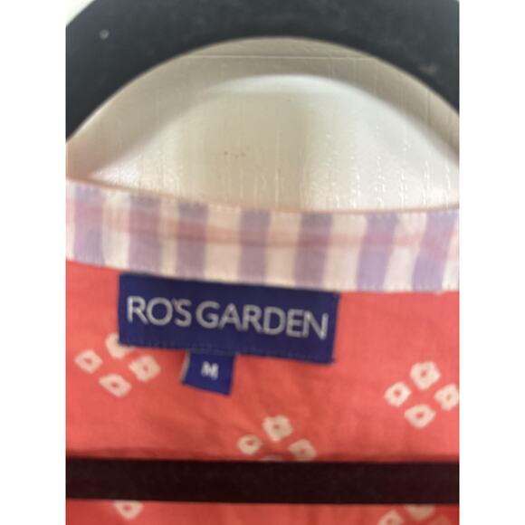 Ro's Garden Dress Womens Medium Pink Boho Peasant Tunic Tassel Beach Cover Up - Picture 5 of 6